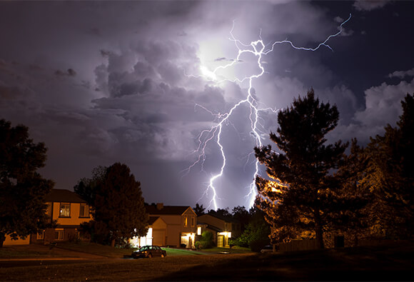 Lightning Striking Near Neighborhood